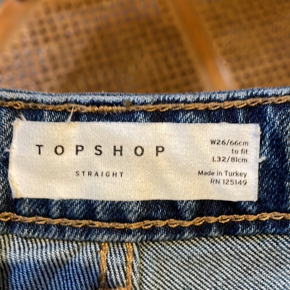 NWOT Topshop Straight Jeans - Picture 6 of 7